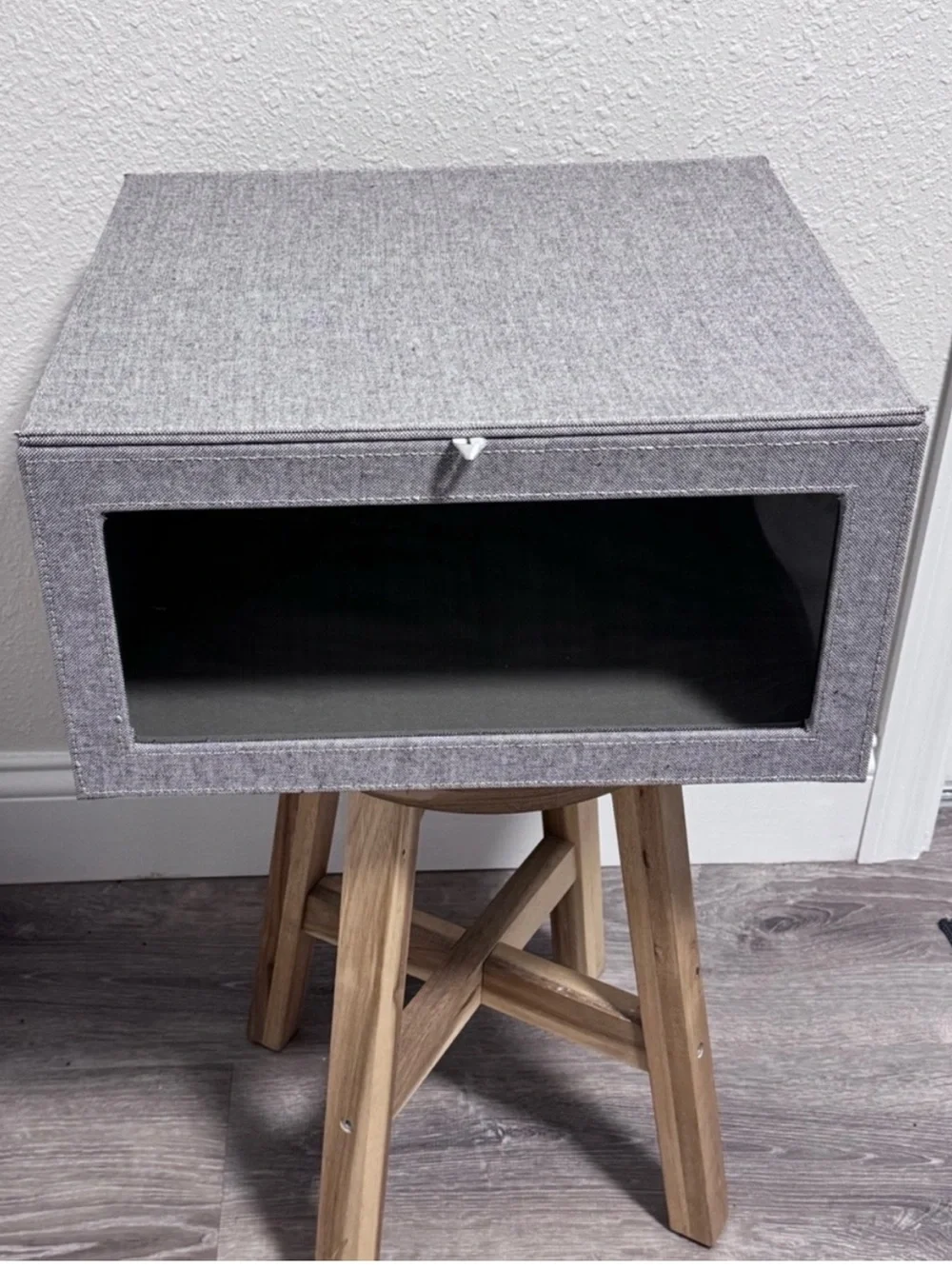 Cambridge Drop-Front Sweater Box in Grey - The Container Store EUC